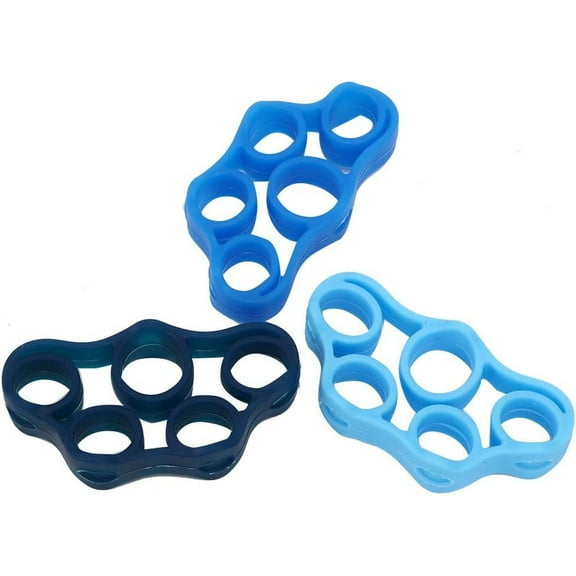 Silicone Finger Trainer, Non Toxic 3Pcs Finger Exerciser Soft Promote Blood Circulation Repeat Hold for Rehabilitation After Injury