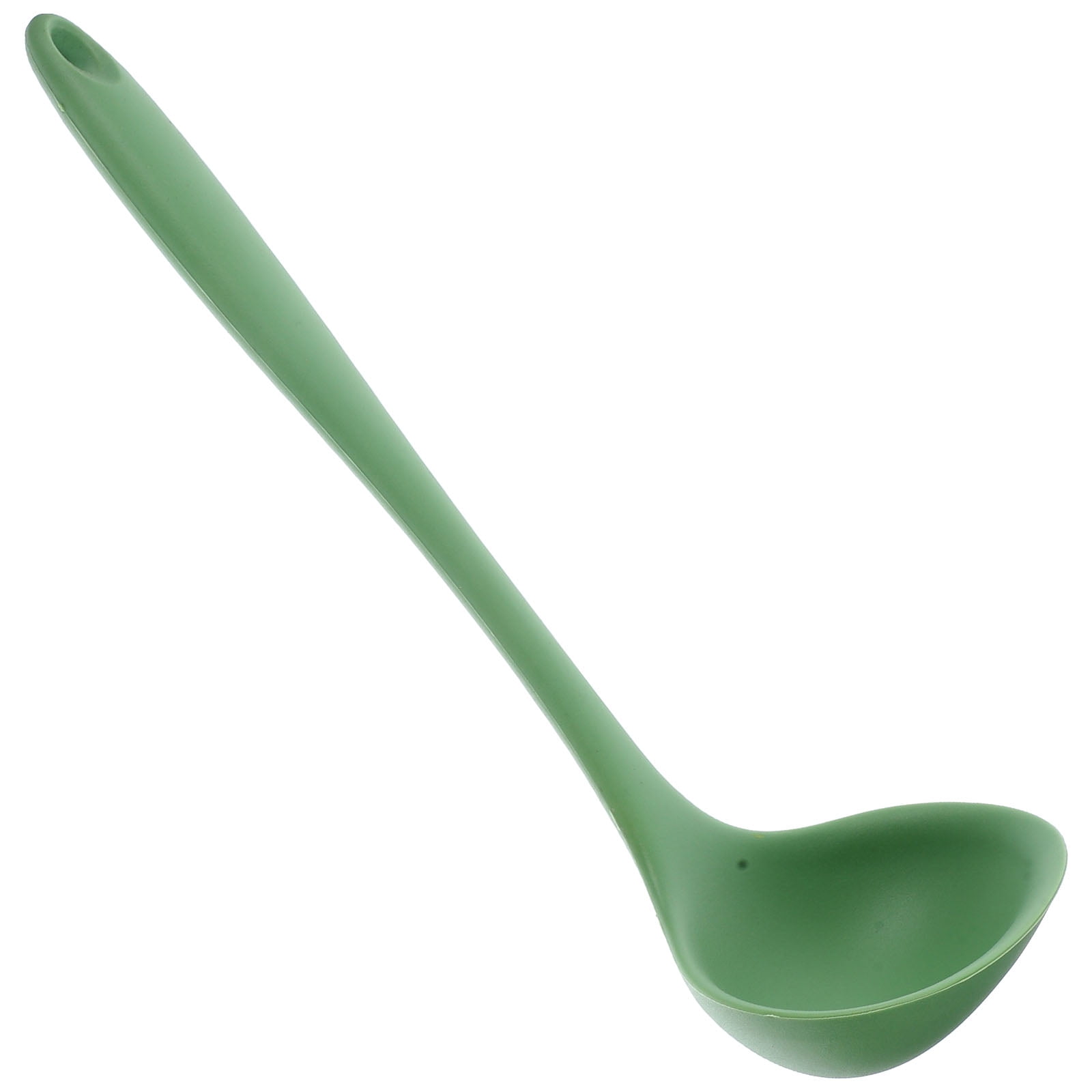 Silicone Flatware Soup Spoon Long Handle Large Spoon Cooking Ladle for Kitchen