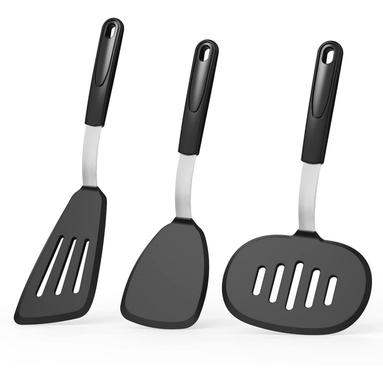 Pack Of 2 Large Silicone Slotted Spatula, Non Stick Solid Spoon, High Heat  Resistant Bpa Free Cooking Utensils, Ideal Kitchen Cookware For Frying, Tur
