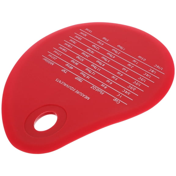 CIMAXIC Ergonomic Silicone Dough Scraper with Scale Red Non Slip Kitchen Cutter for Baking and Cooking