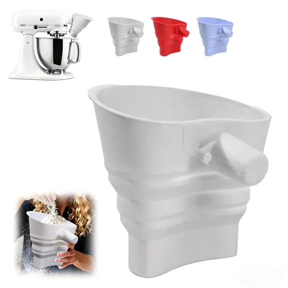 Silicone Flour Funnel Foldable Tilted Design for Mess-Free Pouring and Precise Measuring Perfect for Home Bakers and Kitchen Pantry Organization Topliu
