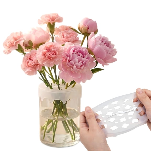 Silicone Flower Arrangement, Flexible Floral Stem Holder for Vases, Water Proof & Reusable Flower Grid for Easy DIY Arrangements