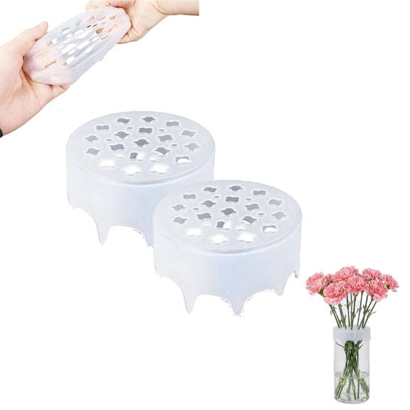 Silicone Flower Arranging Grid, Flexible Blossom Grid Silicone Flower Arrangement for Vases, Blossom Grid, Flower Grid, Silicone Vase Grid, Reusable Flower Arrangement Holder for DIY (2)