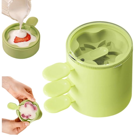 Silicone Flower Ice Cream Mold, 3-Pack Nonstick Cherry Blossom Popsicle Maker with Lid, Reusable Baking Tray for Chocolate Candy Jelly Pudding(Q)