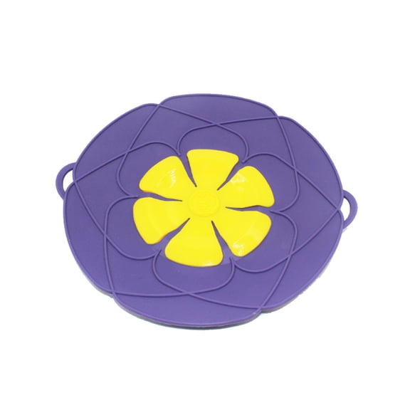 Silicone Flower Shape Anti-Spill Lid Cover, High Temperature Resistant Boil-Over Stopper, Universal Pot Pan Overflow Protector for Home Cooking