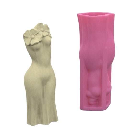 Silicone Flower Vase Mold Human Body Shape Flexible Ornament Molds Silicone Flowerpot Mold Suitable for Crafting Planter