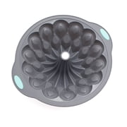 Silicone Fluted Cake Pan Non Stick Savarin Mold Woven Baking Tray Flexible Hollow Bundt Pan for Baking Cakes Bread Brownies Flan Chocolate Jelly Meatloaf Oven Microwave Freezer Dishwasher Safe