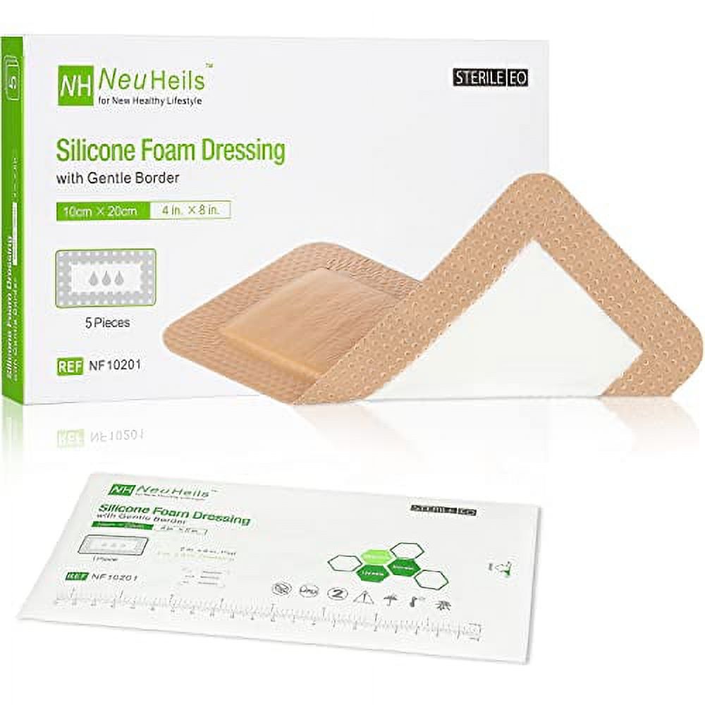 Silicone Foam Dressing with Gentle Border for Postop Surgical Wounds 4
