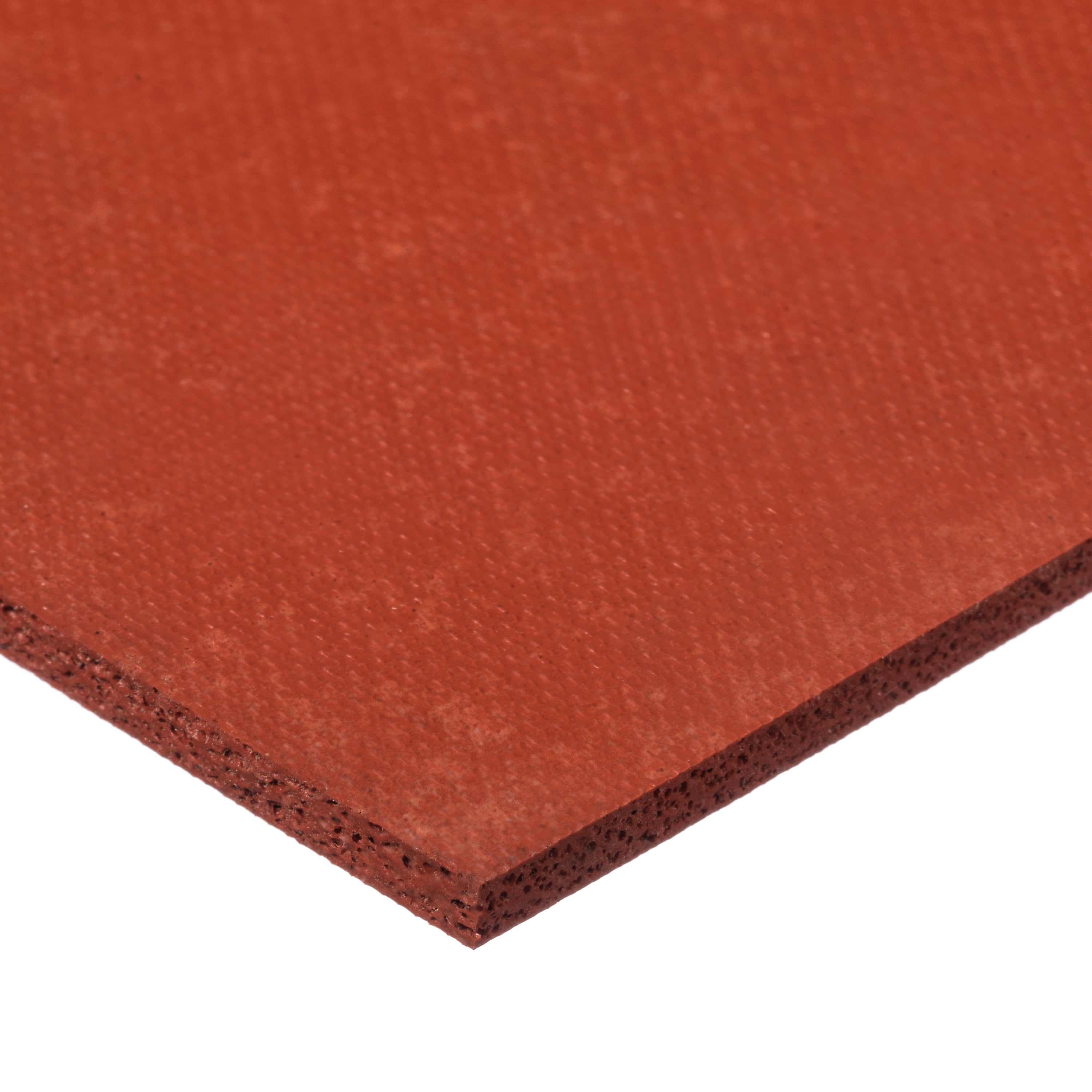 1/16" Thick Red Silicone Rubber Sheet - 12" X 12", 60A Durometer, High Temperature Resistant