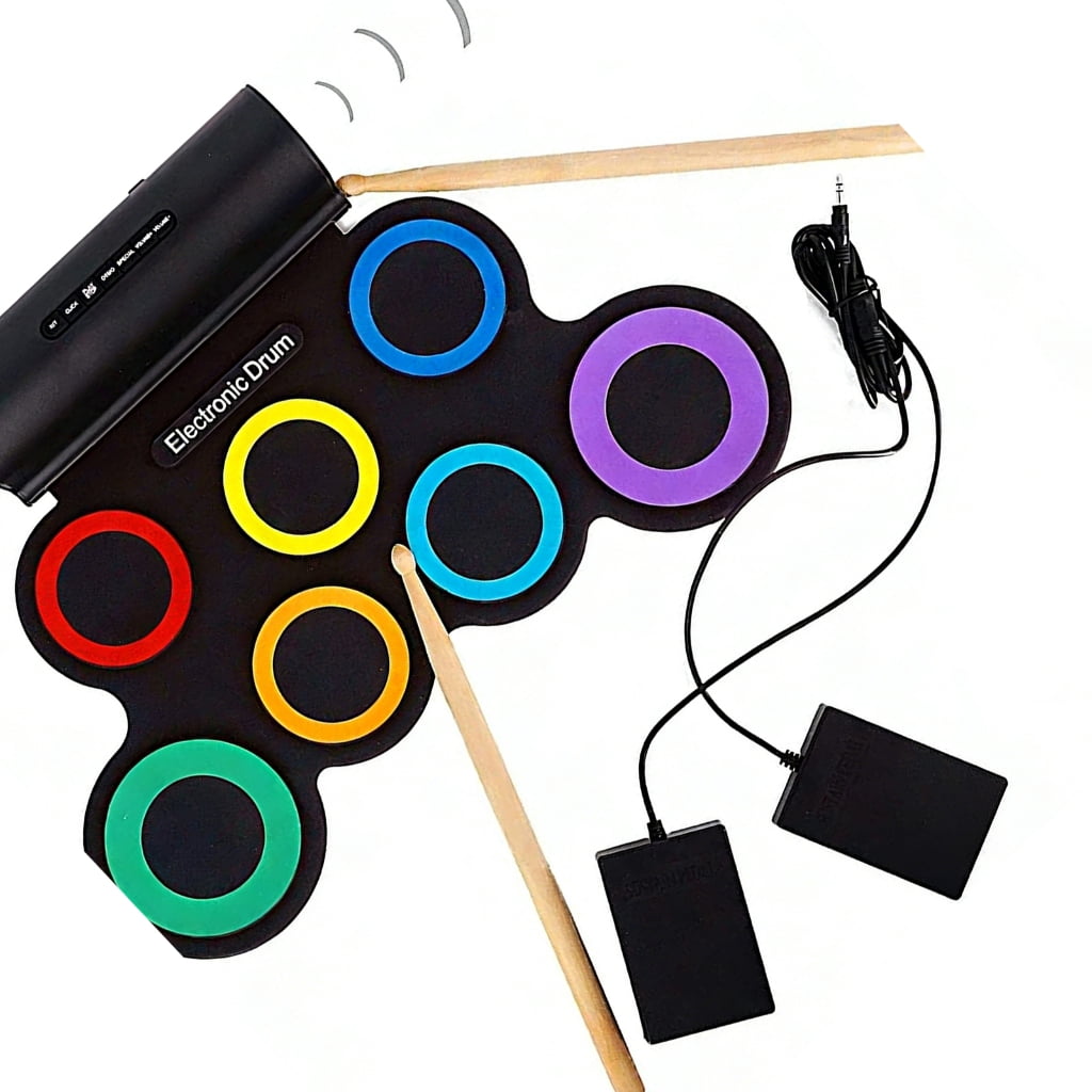 Silicone Foldable Drum USB Powered Electronic Drum Set for Indoor and Outdoor Use Includes Sound Selection