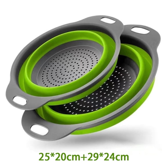 Silicone Folding Drainer Basket Portable Kitchen Strainer Fruit Vegetable Washing Folding Drainer Kitchenware Drain Device
