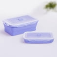 thumbnail image 1 of Silicone Folding Lunch Container 350ml | Collapsible Food Grade Portable Bento Box | Space-Saving Durable Leakproof Design | Compact Expandable 5.31x3.93x2.55in | Dishwasher Safe | Office Meal Prep, 1 of 4