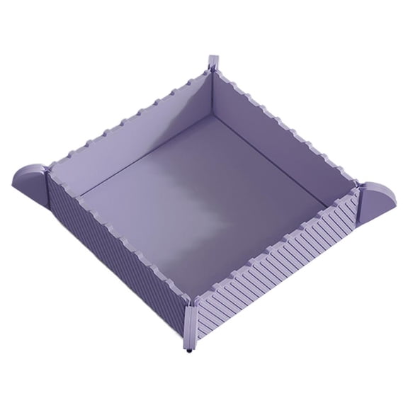 Silicone Folding Trivet Mat with Magnetic Corners Heat Resistant Pot Holder Snack Tray Convertible Design