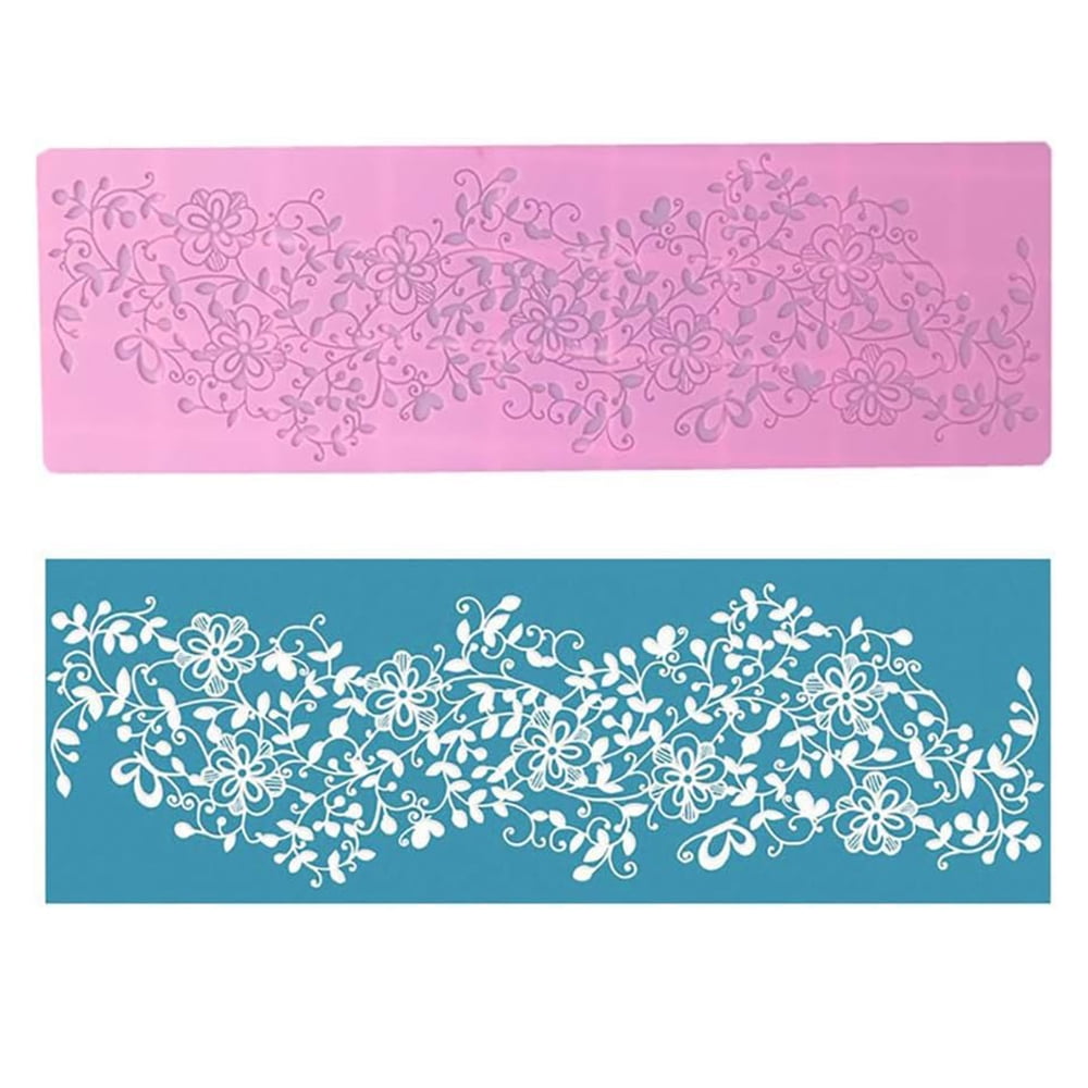 Silicone Fondant Embossing Mat Sugarcraft Flower Leaf Vine Lace Pattern Cake  Mats Fondant Pastry Embossing Mat Fondant Cake Decorating Mold Sugar Lace  Pad Baking Tools - Walmart.com, image size:1000x1000