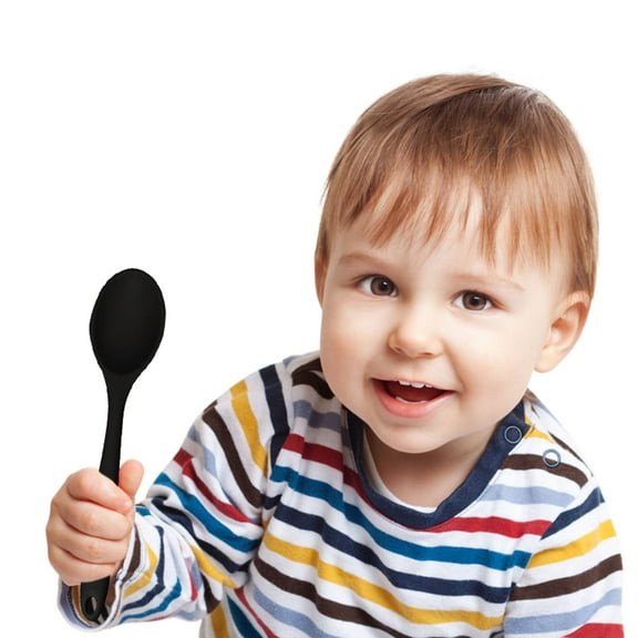 Silicone Food Spoon, Kingtowag Silicone Spoon - Soft and Heat-Resistant, Perfect for Feeding - #A