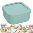 Silicone Food Storage Containers with Lids, 32oz Stackable Silicone ...