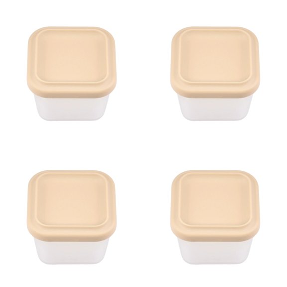 Silicone Food Storage Containers with Lids Reusable Small Snack Containers Bento Lunch Snack Pots for Adults & Kids Meal Prep Containers BPA Free,3.9in(Yellow)