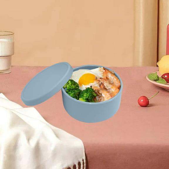 Silicone Food Storage Containers Lunch Box Bento with Lids Dishwasher Microwave Oven Freezer Safe Airtight Refrigerator Storage Container Stackable Kitchen Essentials