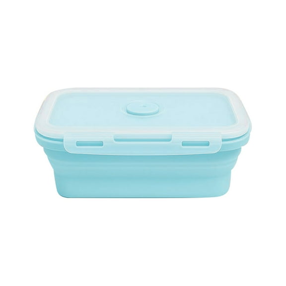 Silicone Food Storage Containers with Lids, Collapsible Meal Prep Lunch Containers, Microwave, Freezer and Dishwasher Safe, 800ml(C)