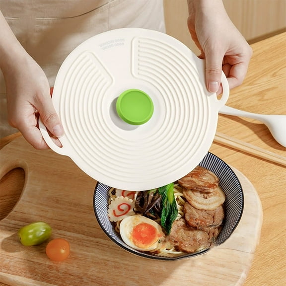 Silicone Food Storage Covers | Microwave Safe Splatter Lids | Airtight Bowl & Plate Covers | 1 Pack Reusable Silicone Lids | Green | 12.8x10.83inch