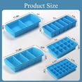 thumbnail image 1 of Silicone Freezer Molds Gift Set with 1Tbsp, 2 Tbsp, 1/2, 1, and 2 Cup Silicone Freezer Trays With Lids - Meal Prep and Kitchen Essentials Bundle (Blue 5 Pack), 1 of 6