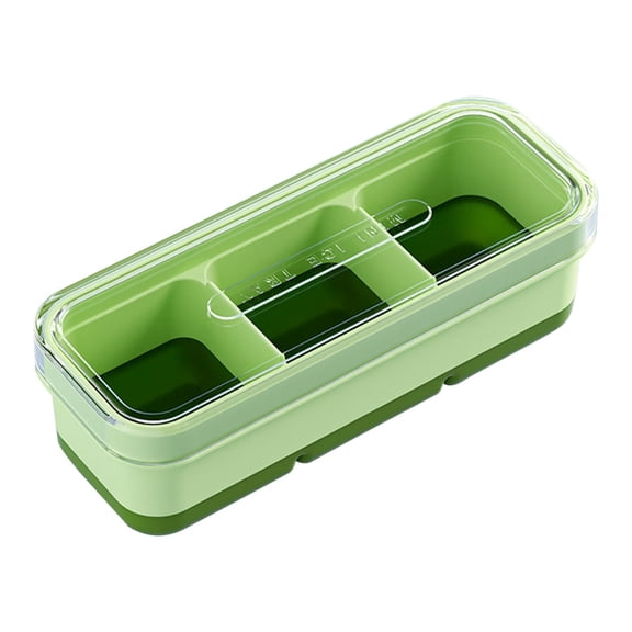 Silicone Freezer Molds - Soup Cubes Perfect for Storing Broth, Rice, Leftovers and More - Silicone Freezer Trays with Lids for Meal Prep - Green - 1-Pack
