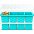 thumbnail image 1 of Silicone Freezer Molds for Soup with Lid – 1-Cup Soup Container Style Ice Cube Trays for Freezer, Meal Prep & Food Storage, Freeze 250mL/125mL Portions – 2 Pack, 1 of 6
