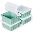 thumbnail image 1 of Silicone Freezer Tray For Soup Ice Cubes: 2-cup Freezing Trays With Lid Meal Prep - 4pack Silicon Portion Freeze Make Stock Souped Cube, 1 of 7