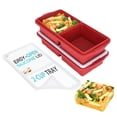thumbnail image 1 of Silicone Freezer Tray With Lid-soup Container Molds-2-cup Extra Large Ice Cube Tray-makes 4 500ml Portions Cubes  For Freezing Soup Stews Sauces.oven&dishwasher-safe(2-pack), 1 of 7