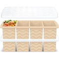 thumbnail image 1 of Silicone Freezer Tray for Soup with Lid – 1-Cup Soup Container Cube Style Ice Cube Trays for Freezer, Meal Prep & Food Storage, Freeze 250mL/125mL Portions – 2 Pack Walnut Brown, 1 of 6
