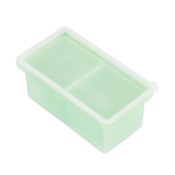 Silicone Freezer Tray With Lid Soup Freezer Container 2 Cup Extra Large Ice Cube Tray Makes Portions Cubes For Freezing Soup Stews Sauces.