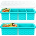 thumbnail image 1 of Silicone Freezer Trays with Lid for Soup, 1-Cup & 2-Cup Large Ice Cube Molds Food Storage Containers for Meal Prep, Freeze 250mL/125mL Portions – 2 Pack, 1 of 2