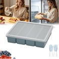 thumbnail image 1 of Silicone Freezer Trays with Lids - Soup Container Style Ice Cube Trays for Freezer, Leakproof & Dishwasher & Stackable, Ideal for Frozen Broth Leftovers Meal Prep, 1 of 6