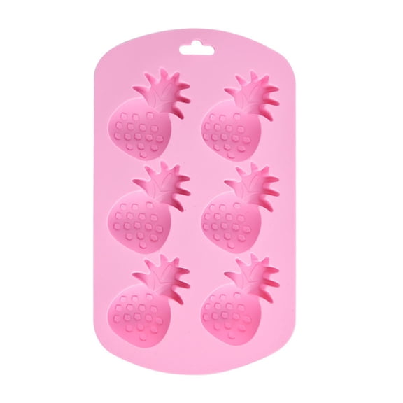 Silicone Fruit Ice Tray Strawberry Watermelon Pineapple Designs, Flexible Easy Clean Creative Ice Cubes for Cocktails Beverages Parties, Space Saving Design for Freezer Storage,Pink