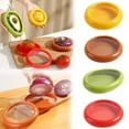 thumbnail image 1 of Silicone Fruit Storage Box Set of 4, Refrigerator Fresh Keeper for Lemons Onions and Garlic, Portable and Sealed, Odor Proof, 1 of 8