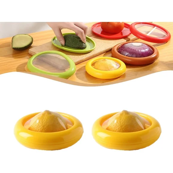 Silicone Fruit Storage Box, Silicone Fruit Storage Containers, Fruit And Vegetable Anti-Oxidation Storage Box, Silicone Fruit and Vegetable Storage Containers Set for Fridge Keep Fresh (2 Pcs, Yellow)