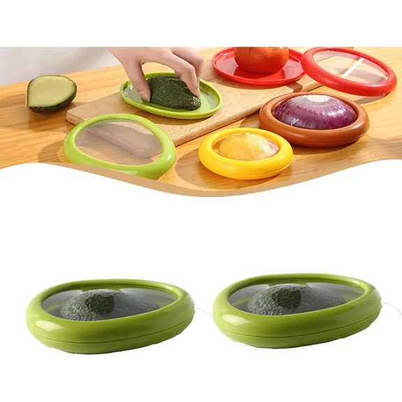 Silicone Fruit Storage Box, Silicone Fruit Storage Containers, Fruit And Vegetable Anti-Oxidation Storage Box, Silicone Fruit and Vegetable Storage Containers Set for Fridge Keep Fresh (2 Pcs, Green)
