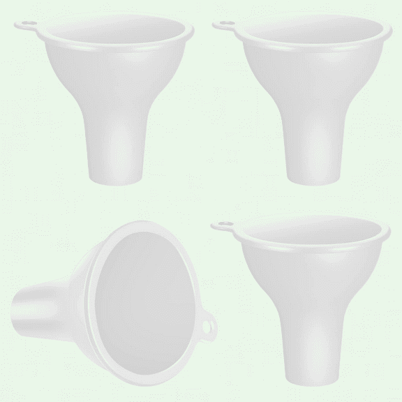 Silicone Funnels Set of 4, White Wide Mouth Funnel for Kitchen, Home, Restaurant, Squeeze Bottles, and Canning Jars