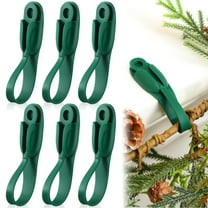 Silicone Garland Hangers for Mantle, Reusable Adhesive Hooks, 7.87 Inch Green Straps, Decorate Stair Railings and Door Frames,Vsgery