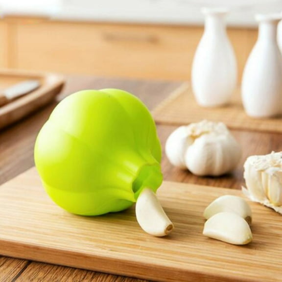 Silicone Garlic Peeler Tube – Portable Green Roller Tool for Fast Garlic Skin Removal, Reusable Food-Grade Design, Lightweight & Travel-Friendly