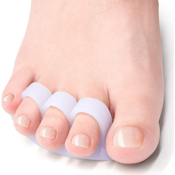 Silicone Gel Hammer Toe Straightener (1PAIR) - Toe Separator for Overlapping Toes - Good for Mallet Toes, Claw Toes & Curled Toes - Unisex - Foot Care
