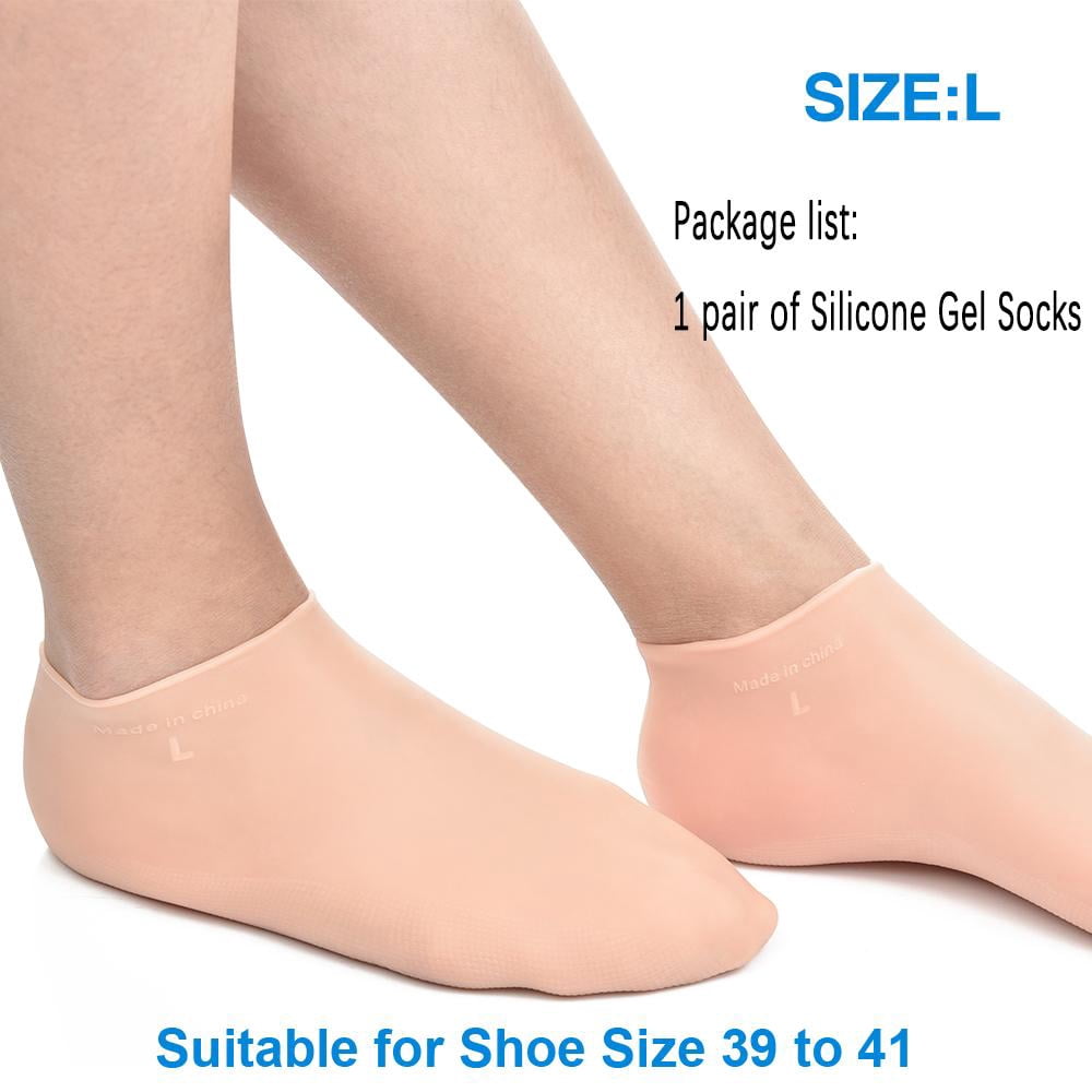 Silicone Gel Socks Full Length Moisturizing Feet Care Protector Skin