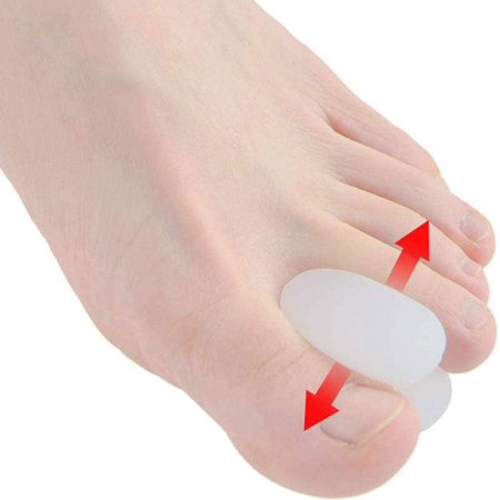 Silicone Gel Toe Separator - Big Toe Straightener - Toe Separator for Bunion and Hallax Valgus Problems - Gently Aligns and Straightens Toes - Foot Care (2PCS PACK)