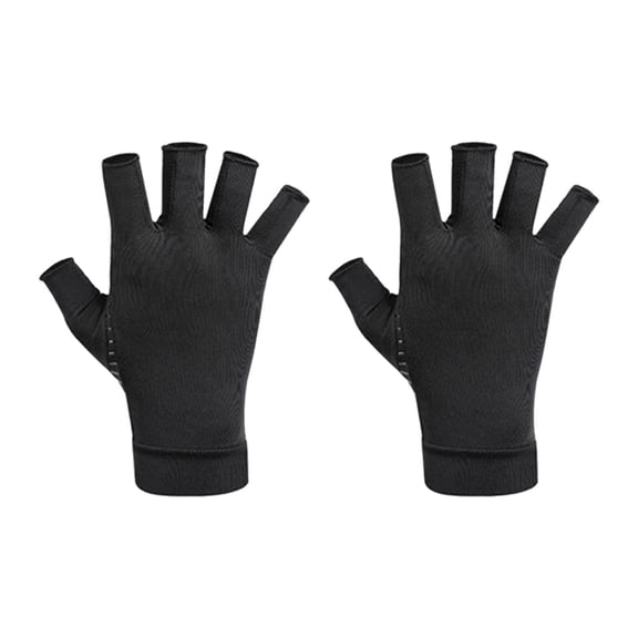 Silicone Gloves for Dry Hands Copper Fiber Half Finger with Silicone Slip for Outdoor Cycling and Wrist Protection Work Gloves with Grip