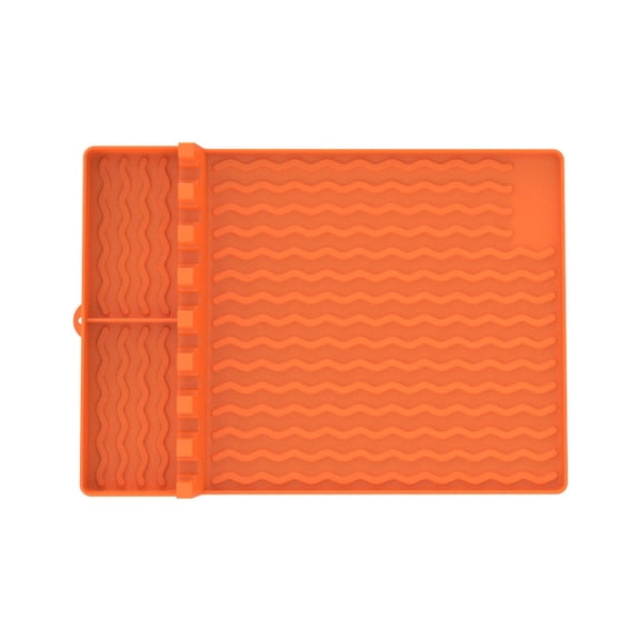 Silicone Griddle Tools Mat, Spatula Mat Griddle for Blackstone, Grill Utensil Resting Pad with 8 Slots Heat Resistant Grill Side Shelf Mat Holder for Kitchen Cooking Countertop