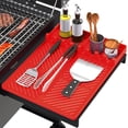 thumbnail image 1 of Silicone Grill Mat, ANUNU Griddle Tools Mat for Blackstone, Spatula Grill Mat with Drip Pad for Kitchen, Cooking, Countertop, BBQ Caddy Utensils Holder Griddle Accessories for Blackstone（red））, 1 of 7