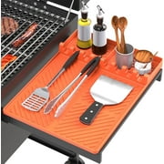 Silicone Grill Mat, Griddle Tools Mat for Blackstone, Spatula Grill Mat with Drip Pad for Kitchen, Cooking, Countertop, BBQ Caddy Utensils Holder Griddle Accessories for Blackstone