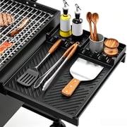 Silicone Grill Mat, Silicone Griddle Tools Mat for Blackstone, Silicone Spatula Grill Mat with Drip Pad for Kitchen, Cooking, Countertop, BBQ Caddy Utensils Holder Griddle Accessories for Blackstone