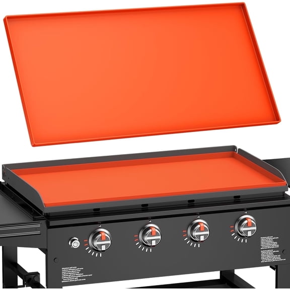 Silicone Grill Mat,Silicone Protective Cover for 36" Griddle, Protect Griddle from Rodents, Insects, Debris, and Rust, Silicone Griddle Mat (Orange)