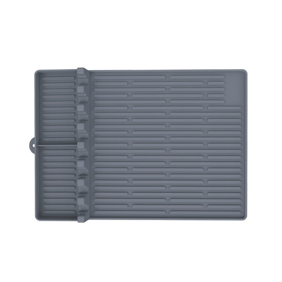Silicone Grill Mat for Blackstone Anti Slip Heat Resistant Griddle Spatula Pad Side Shelf Mat for BBQ Kitchen Cook Countertop Gray Thick